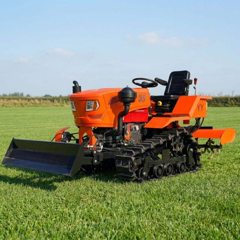 Farming Equipment For Agriculture - 크롤러 4륜 구동 로터리 경운기 35HP