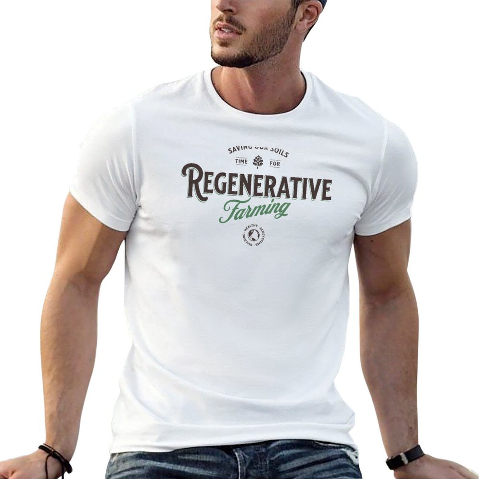 재생농업 재생농업 티셔츠 플러스 사이즈 올 매치 티셔츠 - Regenerative Farming Agriculture 리뷰 및 가격
