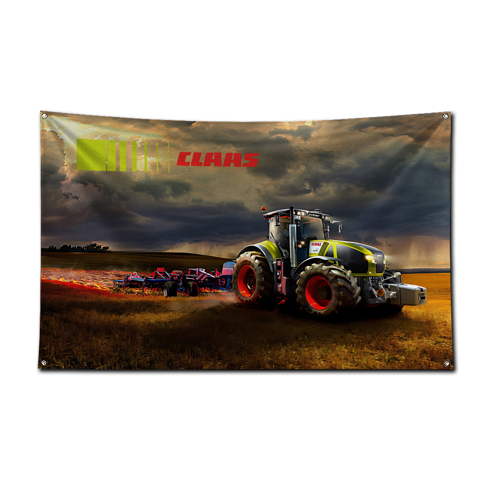 트랙터 및 콤바인 수확기 깃발 배너, 농장, 작업장,  - Agriculture Farming Logos 리뷰 및 가격