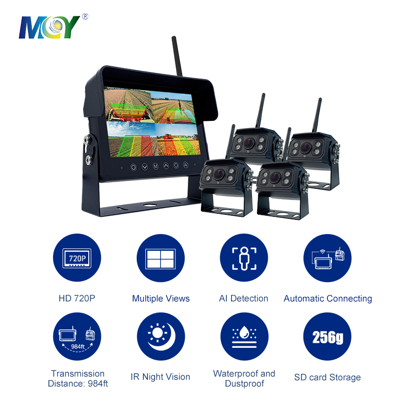 MCY 7인치 쿼드 스플릿 무선 방수 모니터 AI BS - Agriculture Farming Vehicles 리뷰 및 가격