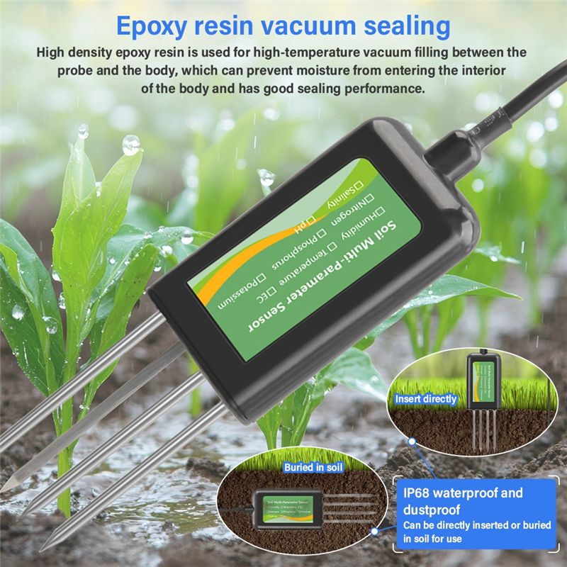 AEE6-8In 원스톱 토양 센서(농업용 PH EC 수 - Precision Farming Smart Agriculture 리뷰 및 가격