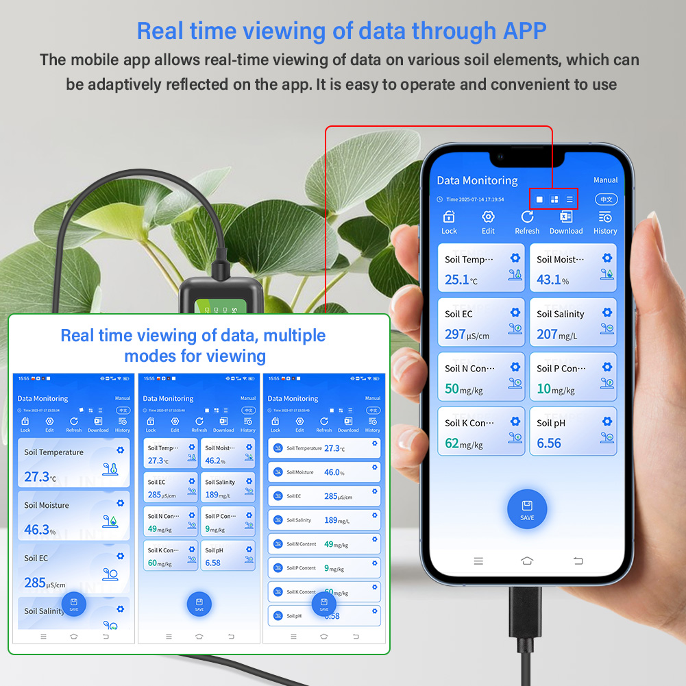 야고 8 in 1 토양 센서, 농업용 pH EC 수분  - Precision Farming Smart Agriculture 리뷰 및 가격
