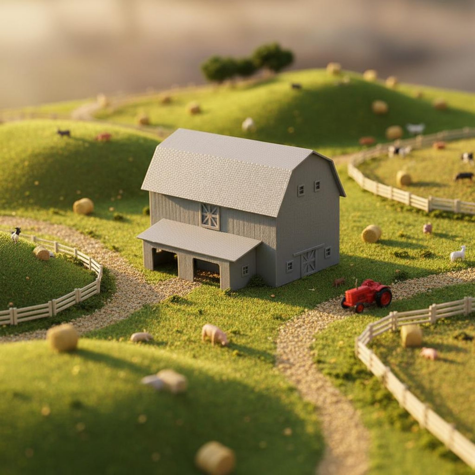 1:87 농장 건물 모형 페인팅 가능한 모형 철도 헛간 - Farming & Agriculture Word Stacks 리뷰 및 가격