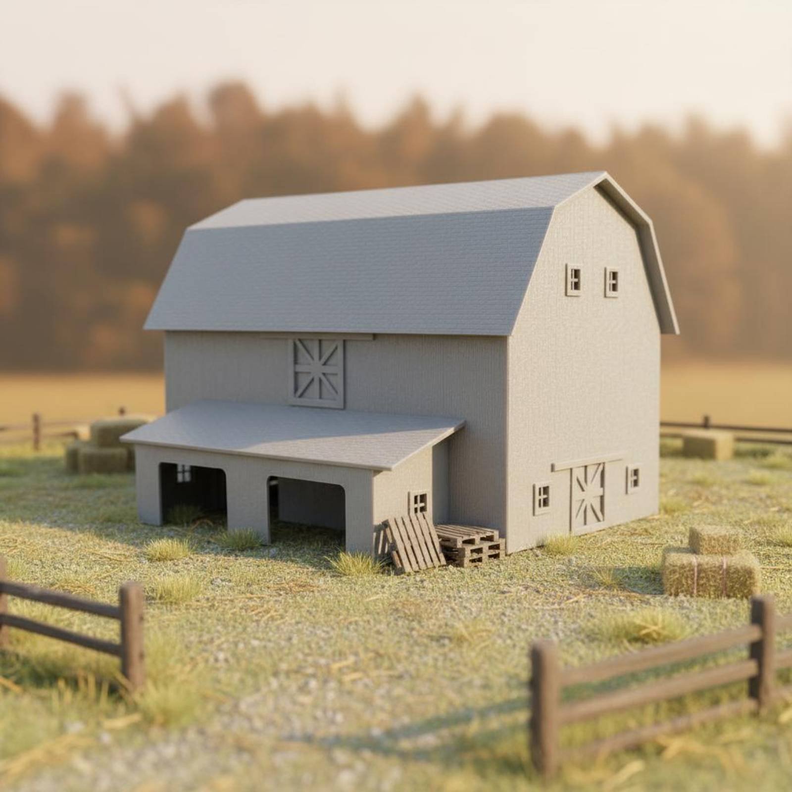 1:87 농장 건물 모형 페인팅 가능한 모형 철도 헛간 - Farming & Agriculture Word Stacks 리뷰 및 가격