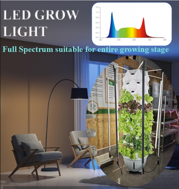 65L 6층 48홀 정원 수직 농업 수경재배 타워 시스 - Hydroponic Farming Agriculture 리뷰 및 가격